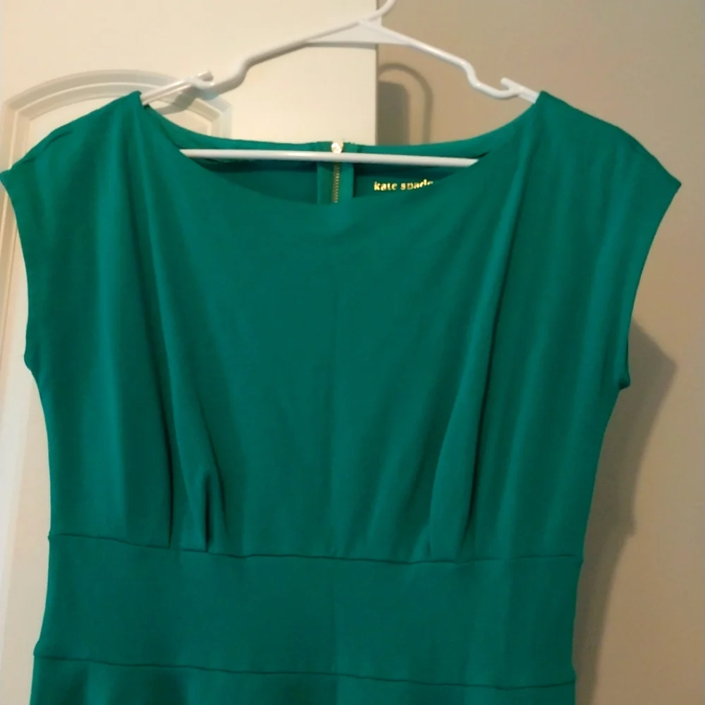 Kate Spade Womens Turquoise and Navy Dress Sz M W/Pockets - Picture 6 of 11